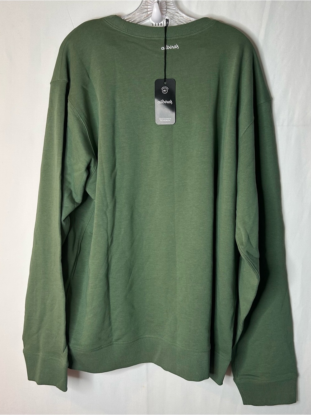 Allbirds Women’s R&R Hazy Cargo Crewneck Sweatshirt  Olive Green Plus Size XXXL
